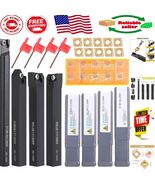 14Pcs  Metal Lathe Cutting Tools with 10 Carbide Inserts for Precision - $847.82 MXN