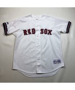 Boston Red Sox Baseball Majestic White Button Front Jersey Size Large US... - £31.72 GBP