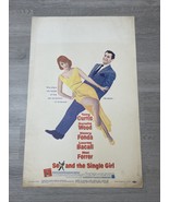 SEX AND THE SINGLE GIRL  1965 Movie poster Window Card NATALIE WOOD CV JD - $17.82