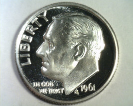 1961 Roosevelt Dime Superb Proof+ Deep Cameo Superb Pr+ Dcam Nice Original Coin - £73.94 GBP
