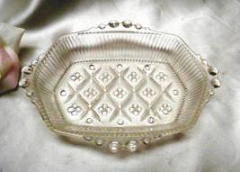 1219 Vintage Anchor Hocking Glass Tear Drop Olive Dish - £3.90 GBP