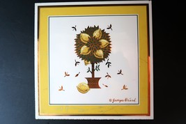 Vtg Mid-Century Modern MCM Georges Briard &quot;Lemon Tree&quot; Trivet Metal Tile... - $280.22 MXN