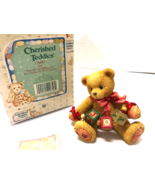 Cherished Teddies JOY Bear Holding Joy Blocks Figurine - $20.22 CAD