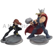 Disney Infinity 2.0 Marvel Figures Thor &amp; Black Widow - $174.26 MXN