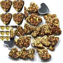 HOLOGRAM Nailheads GOLD HEARTS 10mm Hotfix  2 gross  288 pieces - £7.06 GBP