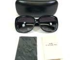 Coach Sunglasses HC 8158 L139 500211 Black Square Frames w/ Blue Purple ... - $65.23