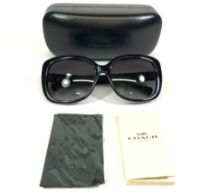 Coach Sunglasses HC 8158 L139 500211 Black Square Frames w/ Blue Purple Lenses - £51.29 GBP