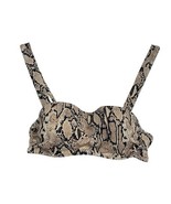 Shade &amp; Shore Snakeskin Print Bikini Top Size 32B Beige Cream Underwire ... - $6.99