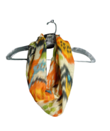 Foulard Infinity Scarf 68&quot; x 10&quot; Lightweight Multicolored Fall Splatter ... - $7.56