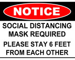 Notice social distancing mask 6ft thumb155 crop