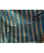 Gold Turquoise 14 Ft X 50 In Metallic Lame Fabric For Events Prom Backdr... - £19.81 GBP