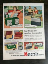 Vintage 1952 Motorola Clock Radio Full Page Original Ad 721 - £5.23 GBP
