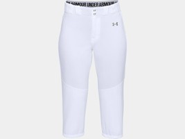 Under Armour Heat Gear Women&#39;s White Softball Pants Size XL White - $22.76