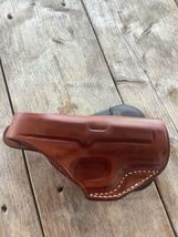 Fits Kahr SW45 P45 Masc Leather Paddle Holster With Thumb Break#1112# R/H, Brown image 3