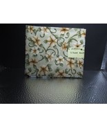 Light Tan Green Brown Floral Cotton Fabric 1/2 yard - €6,59 EUR