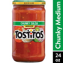 &quot;Tostitos Chunky Medium Salsa 24 oz Jar - Pack of 4 - Perfect for Parties  - $18.81