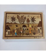 Folk Art Wood Inlay Haiti Wall Display Hanging Handcrafted 12&quot; x 8&quot; - $318.36 MXN