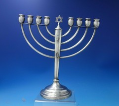 Judaica by Unknown Sterling Silver Menorah w/Star of David 11 1/2" x 11" (#5847) - £380.81 GBP