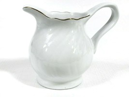 Formalities by Baum Bros White w Gold Band Creamer Pitcher 4&quot; Tall EUC China - £3.81 GBP