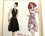 Butterick B5209 Retro 1947 Halter Dress Cap Sleeve Full Skirt Size 6-12 ... - $8.87