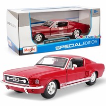 1967 Ford Mustang GT 1/24 Diecast Metal Model by Maisto - RED - WITH BOX - £25.69 GBP