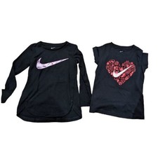 Lot Of 2 Nike Girls Shirts Size 4 Great Condition Lot 48 - £12.85 GBP