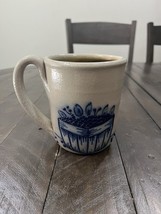 Vintage Salmon Falls Hand Crafted Salt Glazed Stoneware Pottery Mug Blue... - $460.16 MXN