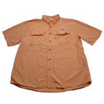 Magellan Shirt Mens XL Peach Orange Fish Gear Mag Wick Button Outdoor Vented - £14.66 GBP