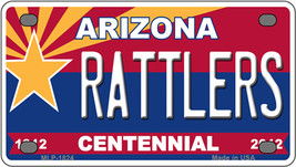 Arizona Centennial Rattlers Novelty Mini Metal License Plate Tag - £11.81 GBP