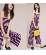 Maeve Anthropologie $128 &quot;Meja&quot; Strapless Cropped Striped Knit Jumpsuit S - $34.17 CAD