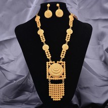 Ethiopian Gold Color Jewelry Sets For Women Girls  Bridal Jewelry African Jewelr - £34.62 GBP