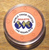 (1) World Trade Center Casino - Roulette Chip - Peach - Las Vegas, Nevada - £9.55 GBP