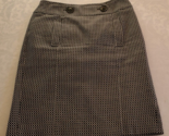 Ann Taylor Black &amp; White Geometric Print Pencil Straight Skirt Size 8 po... - $19.79