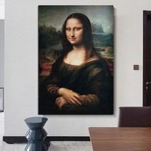 Hand Painted Classic Vintage Oil Paintings Da Vinci Famous Mona Lisa&#39;s Smile Wal - £316.38 GBP+