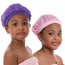 Satin Bonnet, Silk Sleeping Cap with Elastic Band for Children Babies Teens P/P - £10.93 GBP