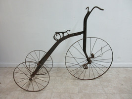 Antique 1900&#39;s Victorian Steel Tricycle Bicycle RARE - £1,443.50 GBP
