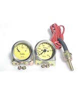 Smiths Replica Temp Fuel Gauge Yellow Face wih chrome Bezel - $44.55