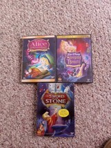 Disney Kid Movies Dvd Lot Sleeping Beauty, Alice Wonderland, Sword In Stone  - £11.68 GBP