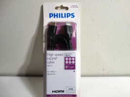Philips High Speed 6&#39;  HDMI Cable 1080P + Resolution - £4.67 GBP