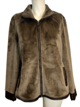 Pendleton Brown Fleece Zip Up Jacket, Women&#39;s Size L - £30.36 GBP