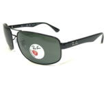 Ray-Ban Sunglasses RB3445 002/58 Black Wrap Frames with Green Polarized ... - $121.18