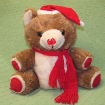 VINTAGE HOUSE OF LLOYD CHRISTMAS TEDDY BEAR PLUSH 12&quot; STUFFED ANIMAL TAI... - £12.73 GBP