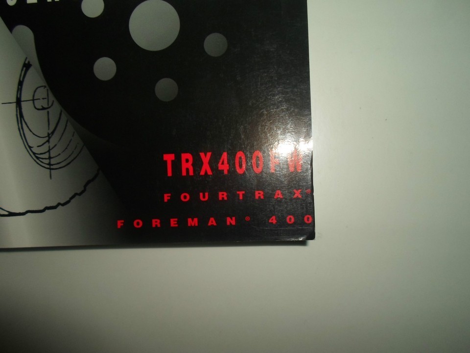 2002 2003 Honda TRX400FW FOURTRAX FOREMAN 400 Service Repair Manual BRAND NEW Item image 2