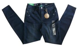 DIP Dark Wash Distressed Mid Rise Skinny Jeans Size 4 NWT - $19.99