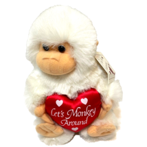 VTG Jerrys Pets Gorgeous George Plush Stuffed Valentines Lets Monkey Around 8&quot; - £12.23 GBP