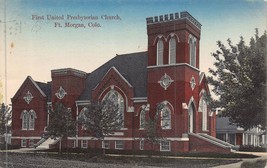 Fort Ft Morgan Colorado~First Union Presbyterian CHURCH~1908 Handcolored Postcrd - £5.38 GBP