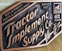Vintage Tractor Implement Supply Tisco 61 Year Anniversary Belt Buckle S... - $12.34