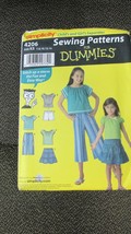 &quot;&quot;Girl&#39;s Assorted Clothes Pattern&quot; - Super Cute &amp; Easy - New 4206 - Size 7 - 14 - £7.02 GBP