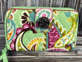 Vera Bradley Tutti Frutti All in One Zip Turn Lock Around ID Wallet Clutch - £7.73 GBP