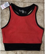 Juniors/Womens SZ Small Flirtitude Active Sports Bra Red Black New - $23.01 CAD